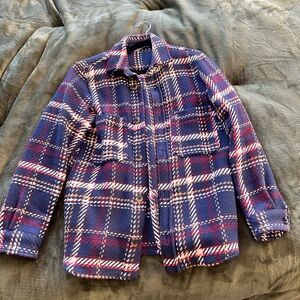 Plaid Button-Up Jacket